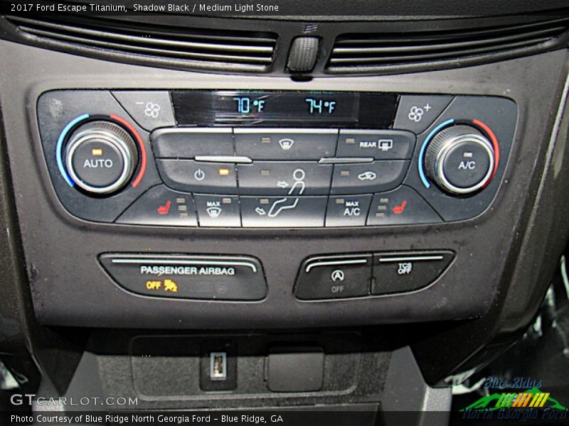 Shadow Black / Medium Light Stone 2017 Ford Escape Titanium