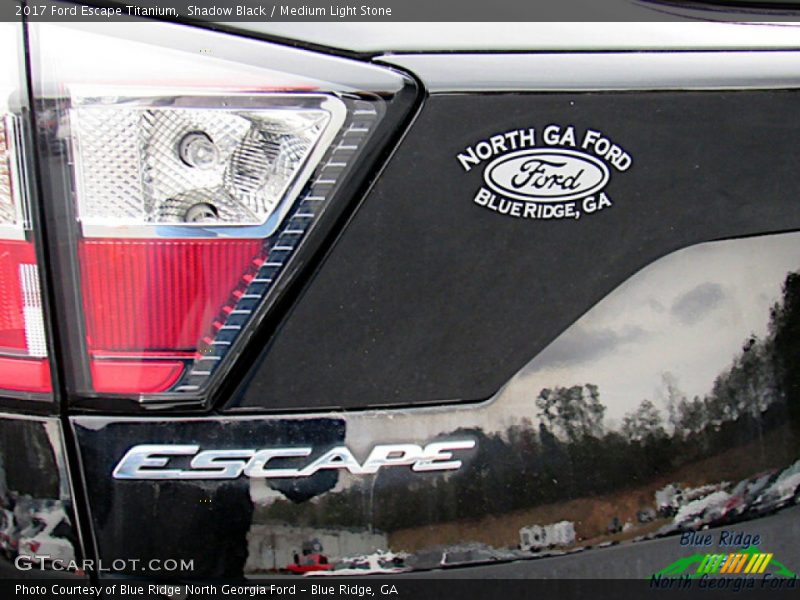 Shadow Black / Medium Light Stone 2017 Ford Escape Titanium