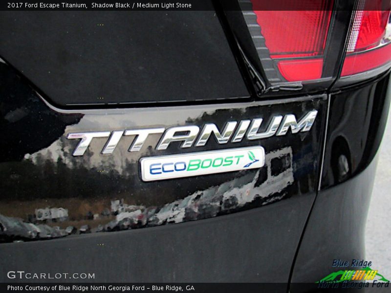 Shadow Black / Medium Light Stone 2017 Ford Escape Titanium