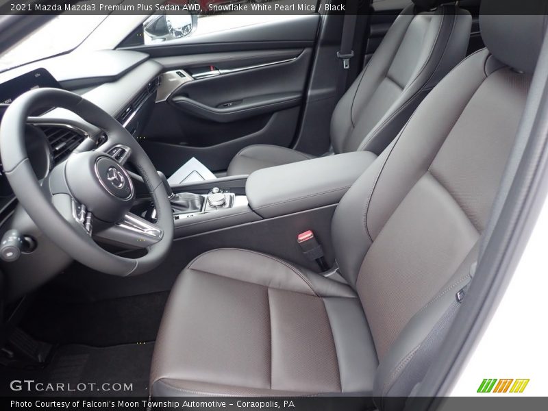Snowflake White Pearl Mica / Black 2021 Mazda Mazda3 Premium Plus Sedan AWD