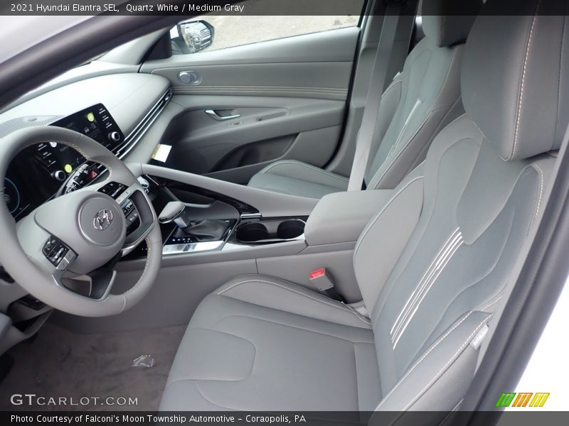Quartz White / Medium Gray 2021 Hyundai Elantra SEL