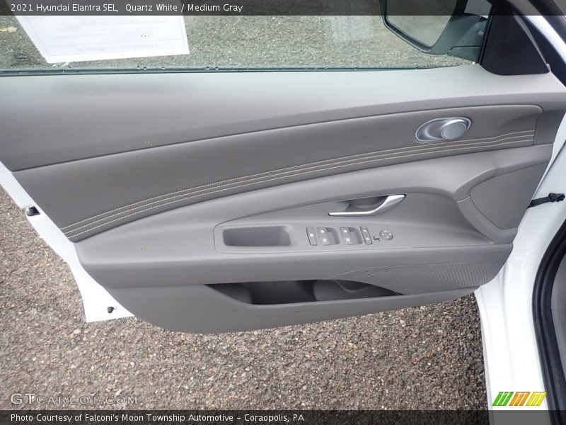 Quartz White / Medium Gray 2021 Hyundai Elantra SEL