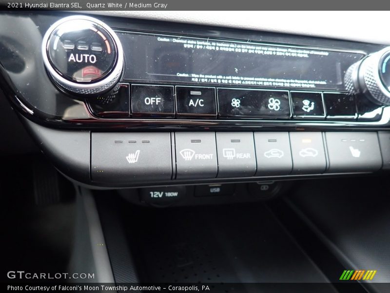 Quartz White / Medium Gray 2021 Hyundai Elantra SEL