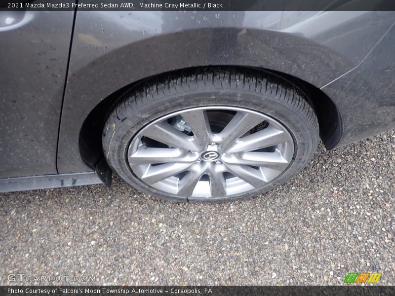 Machine Gray Metallic / Black 2021 Mazda Mazda3 Preferred Sedan AWD