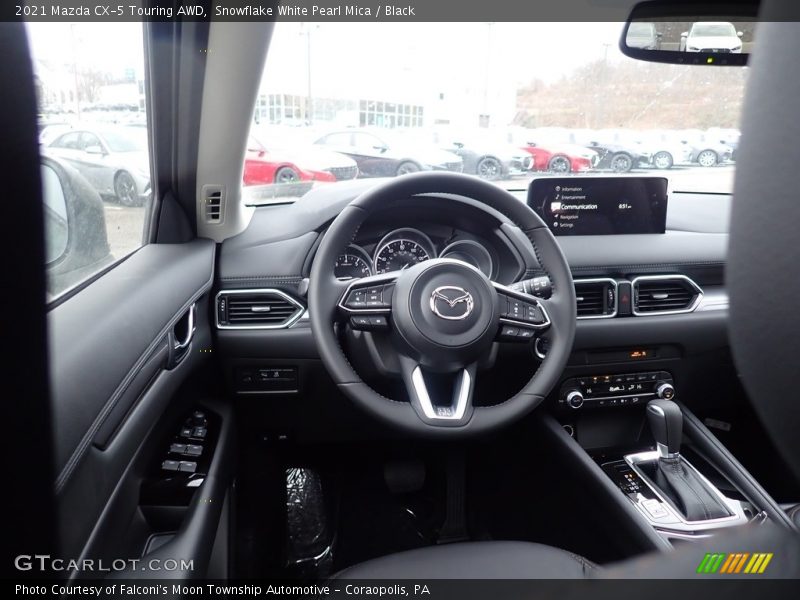 Snowflake White Pearl Mica / Black 2021 Mazda CX-5 Touring AWD