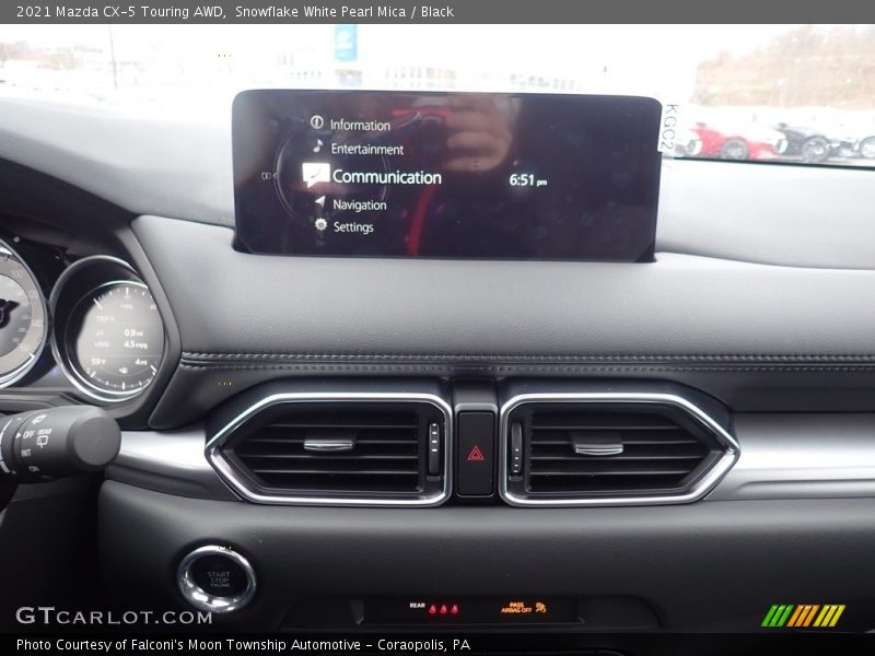 Snowflake White Pearl Mica / Black 2021 Mazda CX-5 Touring AWD