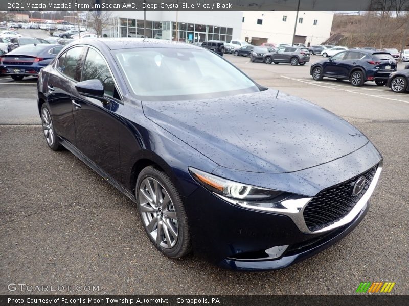Front 3/4 View of 2021 Mazda3 Premium Sedan AWD