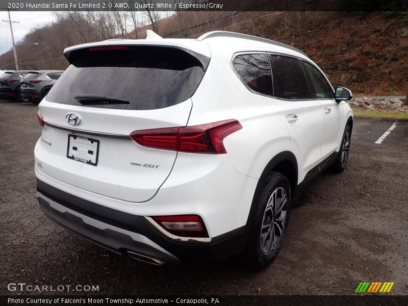Quartz White / Espresso/Gray 2020 Hyundai Santa Fe Limited 2.0 AWD