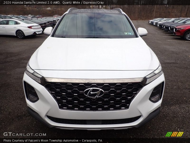 Quartz White / Espresso/Gray 2020 Hyundai Santa Fe Limited 2.0 AWD