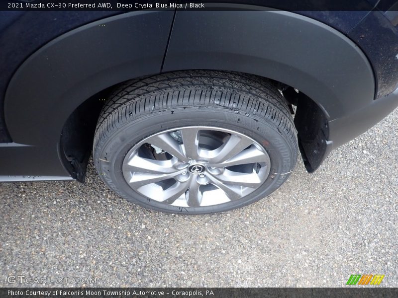 Deep Crystal Blue Mica / Black 2021 Mazda CX-30 Preferred AWD