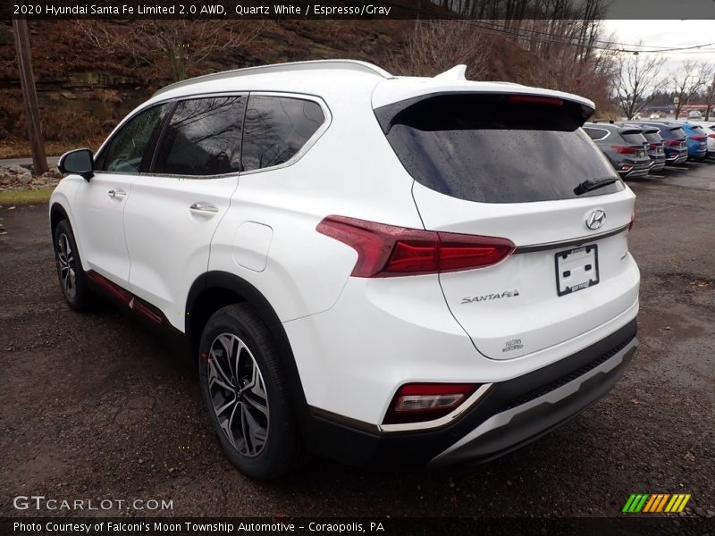 Quartz White / Espresso/Gray 2020 Hyundai Santa Fe Limited 2.0 AWD