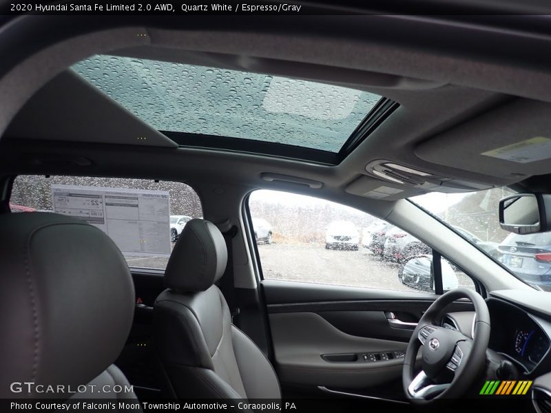 Quartz White / Espresso/Gray 2020 Hyundai Santa Fe Limited 2.0 AWD