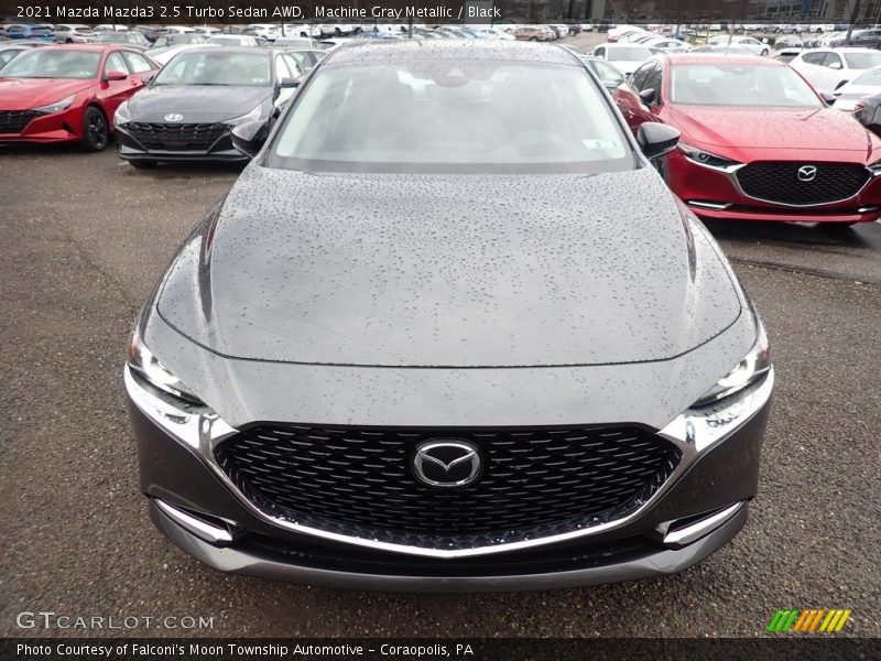 Machine Gray Metallic / Black 2021 Mazda Mazda3 2.5 Turbo Sedan AWD