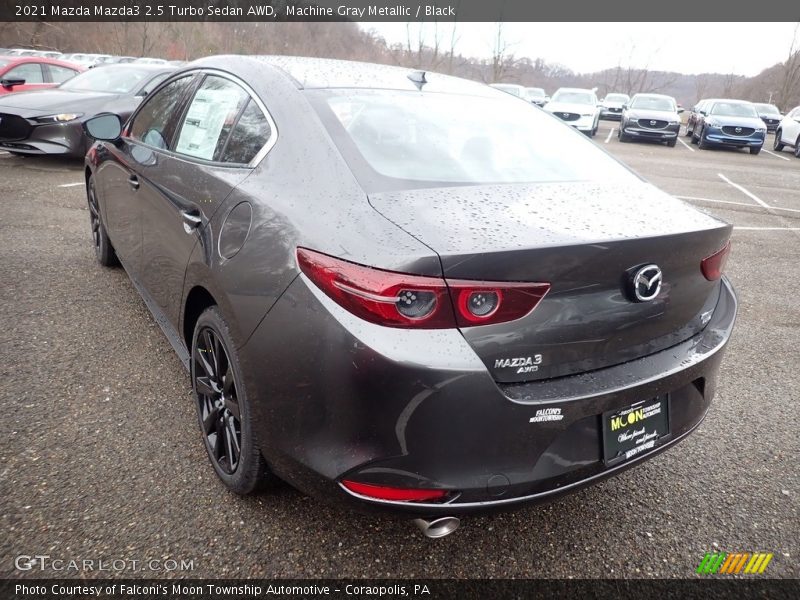 Machine Gray Metallic / Black 2021 Mazda Mazda3 2.5 Turbo Sedan AWD