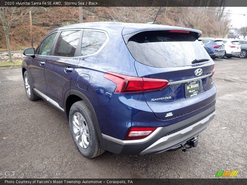 Stormy Sea / Black 2020 Hyundai Santa Fe SE AWD