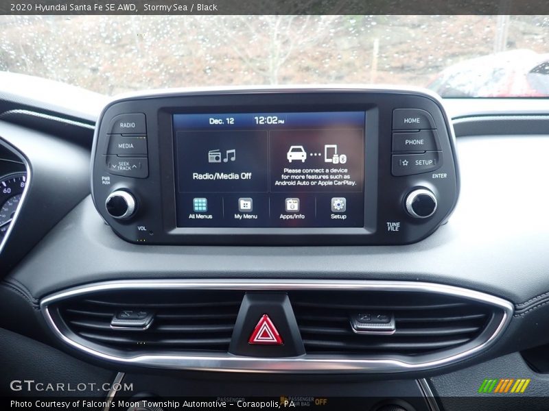 Stormy Sea / Black 2020 Hyundai Santa Fe SE AWD