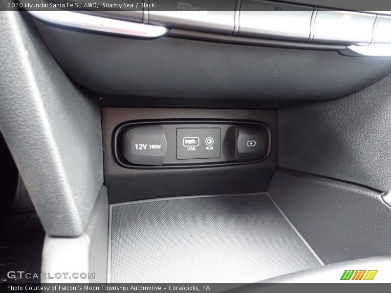 Stormy Sea / Black 2020 Hyundai Santa Fe SE AWD