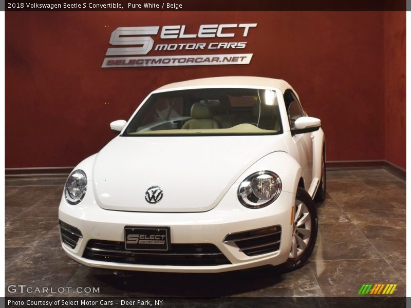 Pure White / Beige 2018 Volkswagen Beetle S Convertible