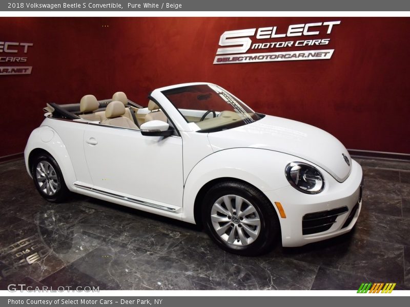 Pure White / Beige 2018 Volkswagen Beetle S Convertible