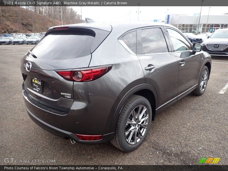 Machine Gray Metallic / Caturra Brown 2021 Mazda CX-5 Signature AWD
