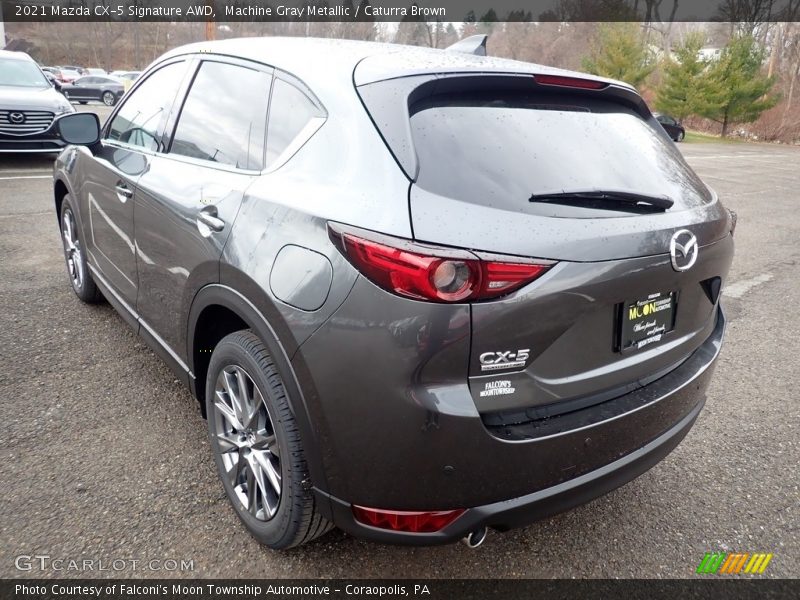 Machine Gray Metallic / Caturra Brown 2021 Mazda CX-5 Signature AWD