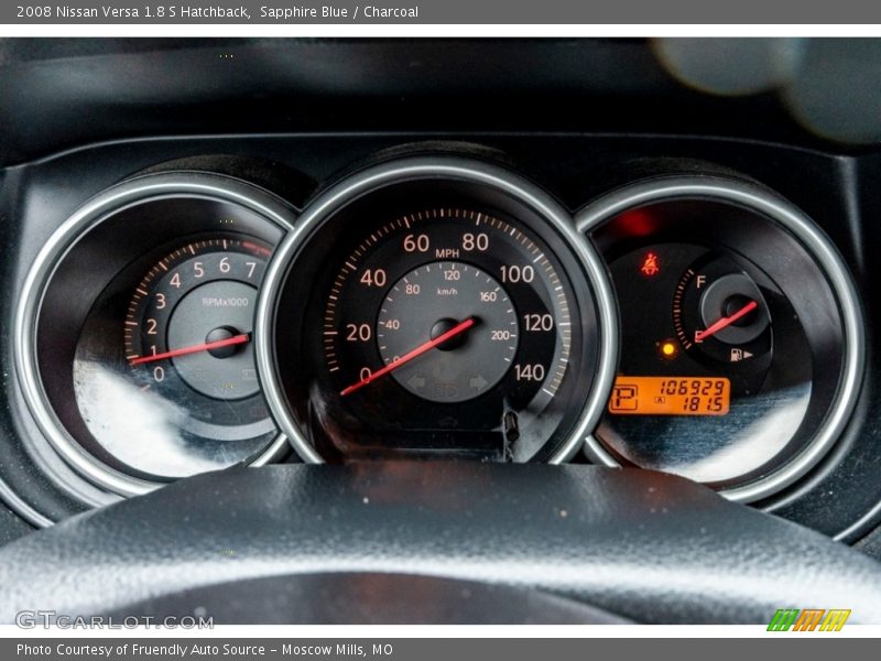 Sapphire Blue / Charcoal 2008 Nissan Versa 1.8 S Hatchback