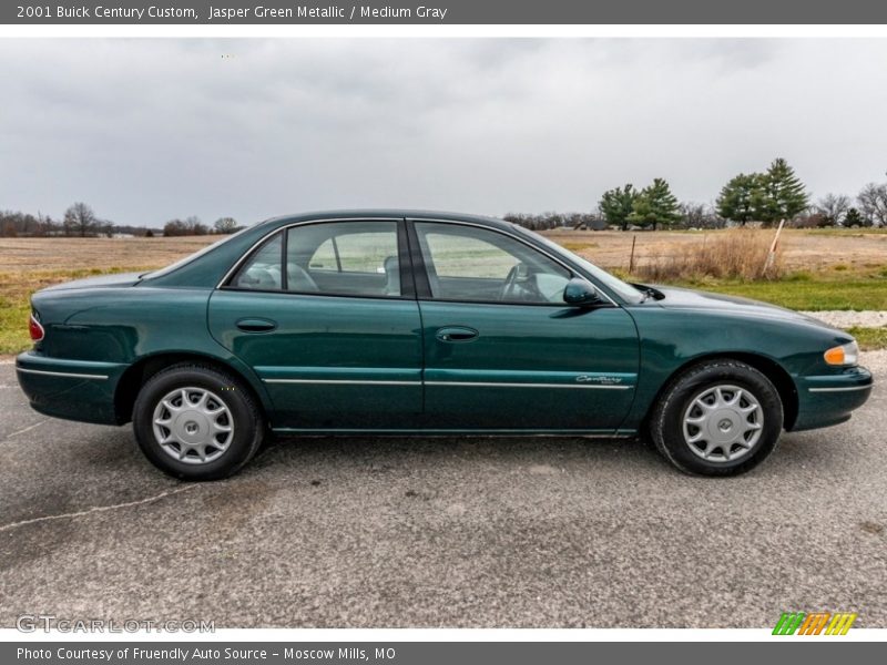 Jasper Green Metallic / Medium Gray 2001 Buick Century Custom