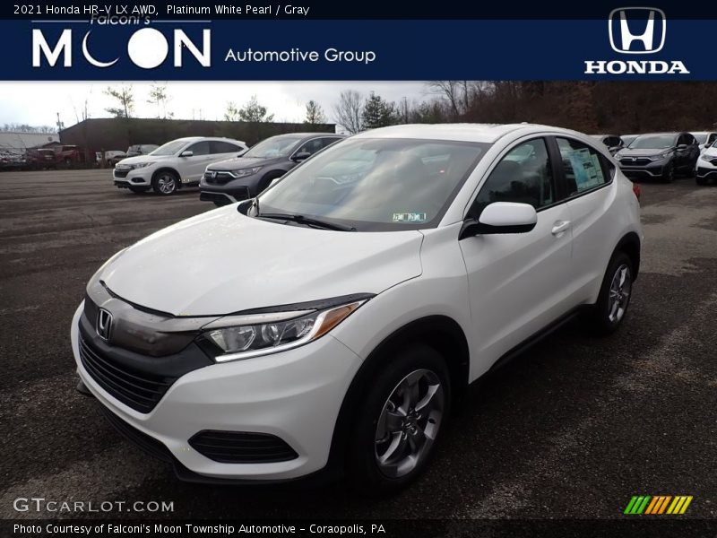 Platinum White Pearl / Gray 2021 Honda HR-V LX AWD