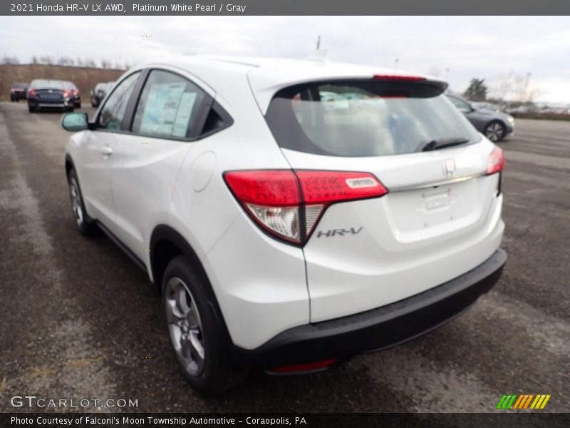 Platinum White Pearl / Gray 2021 Honda HR-V LX AWD