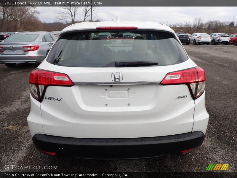 Platinum White Pearl / Gray 2021 Honda HR-V LX AWD