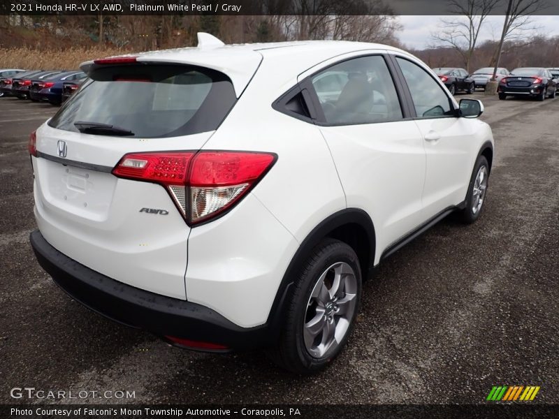 Platinum White Pearl / Gray 2021 Honda HR-V LX AWD