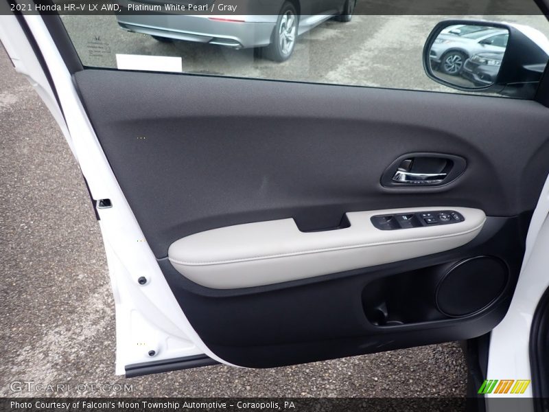 Platinum White Pearl / Gray 2021 Honda HR-V LX AWD