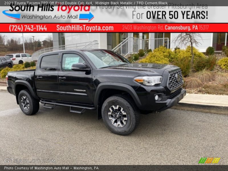 Midnight Black Metallic / TRD Cement/Black 2021 Toyota Tacoma TRD Off Road Double Cab 4x4