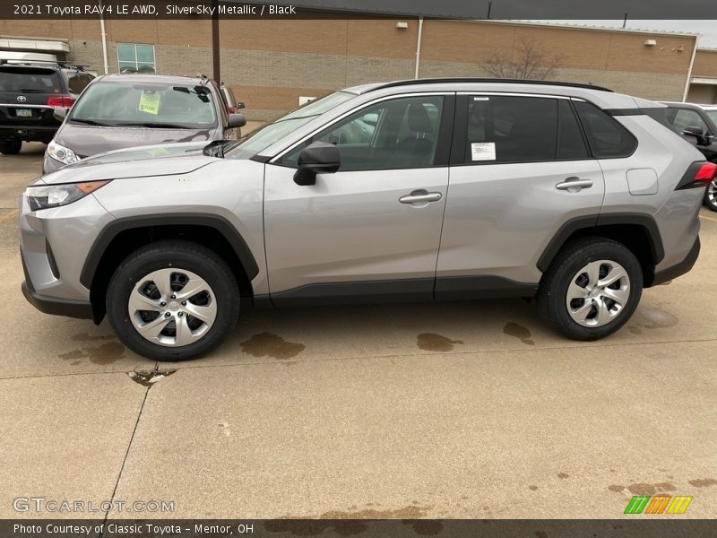 Silver Sky Metallic / Black 2021 Toyota RAV4 LE AWD