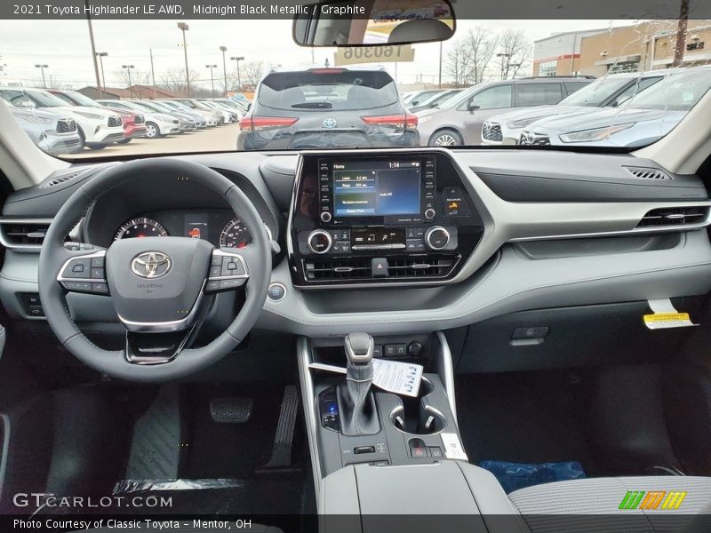 Midnight Black Metallic / Graphite 2021 Toyota Highlander LE AWD