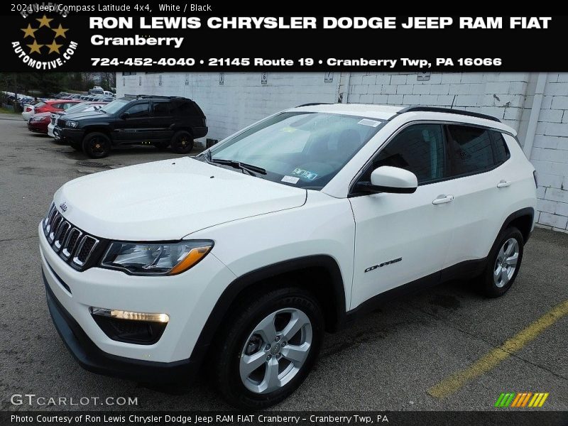White / Black 2021 Jeep Compass Latitude 4x4