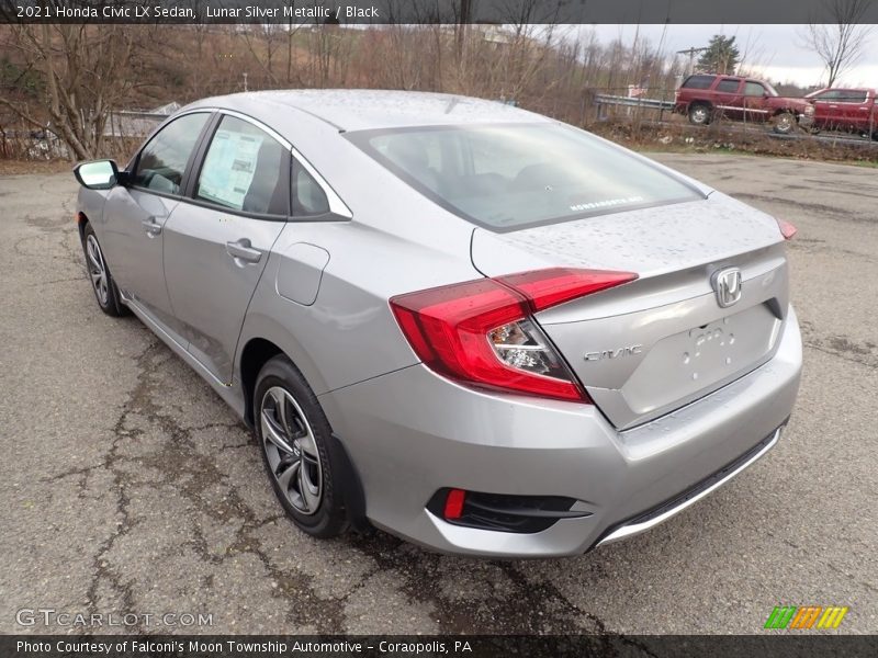 Lunar Silver Metallic / Black 2021 Honda Civic LX Sedan