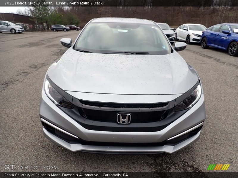 Lunar Silver Metallic / Black 2021 Honda Civic LX Sedan