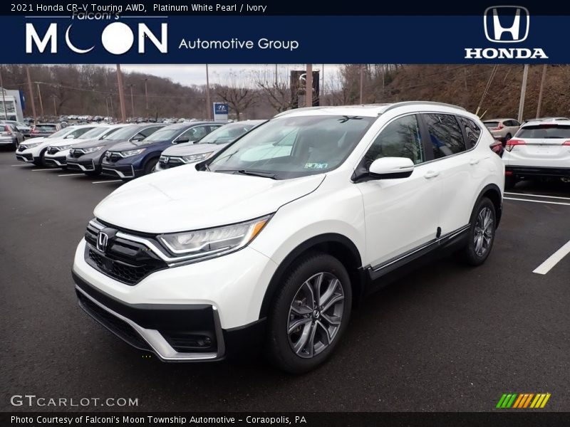 Platinum White Pearl / Ivory 2021 Honda CR-V Touring AWD