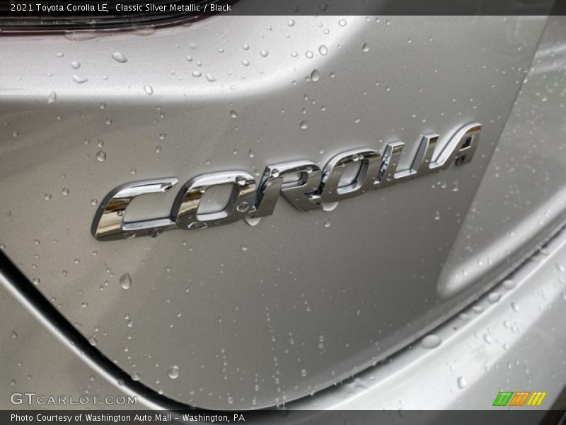 Classic Silver Metallic / Black 2021 Toyota Corolla LE
