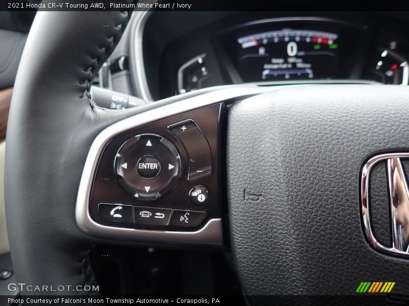 Platinum White Pearl / Ivory 2021 Honda CR-V Touring AWD