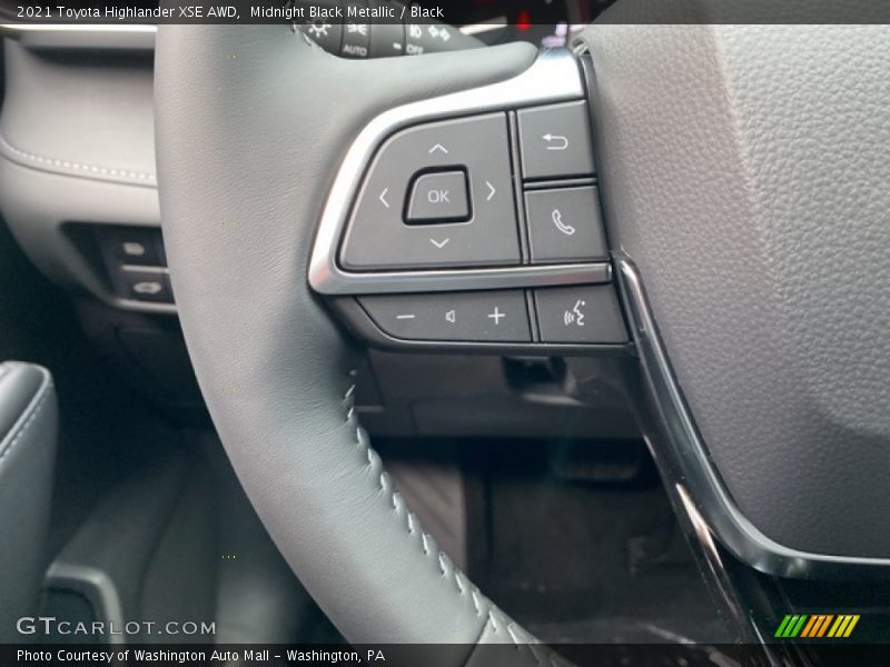 Midnight Black Metallic / Black 2021 Toyota Highlander XSE AWD