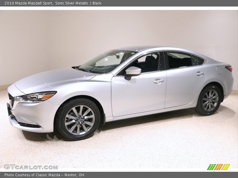 Sonic Silver Metallic / Black 2019 Mazda Mazda6 Sport