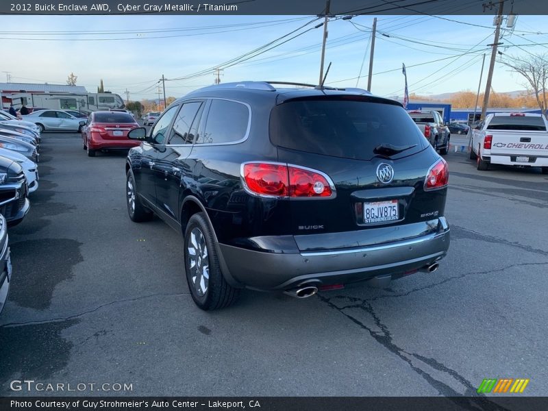 Cyber Gray Metallic / Titanium 2012 Buick Enclave AWD