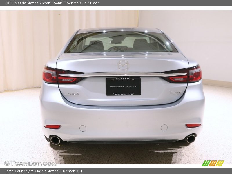 Sonic Silver Metallic / Black 2019 Mazda Mazda6 Sport