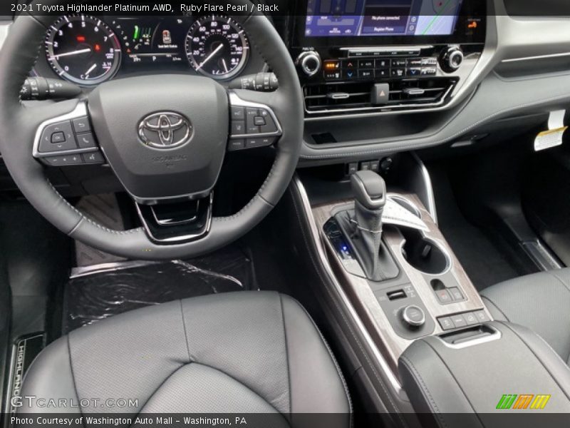 Ruby Flare Pearl / Black 2021 Toyota Highlander Platinum AWD