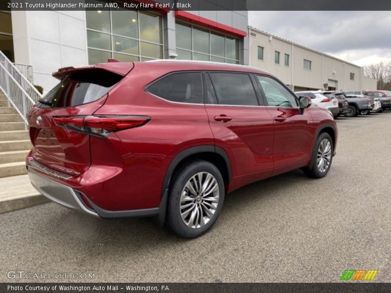 Ruby Flare Pearl / Black 2021 Toyota Highlander Platinum AWD