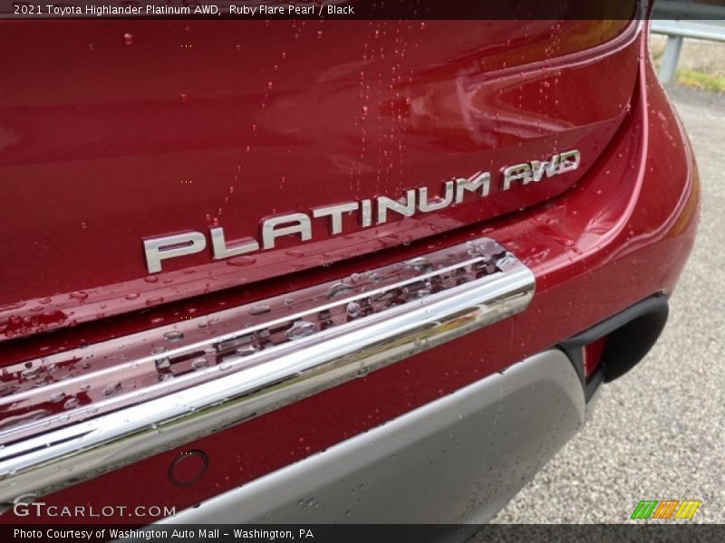 Ruby Flare Pearl / Black 2021 Toyota Highlander Platinum AWD