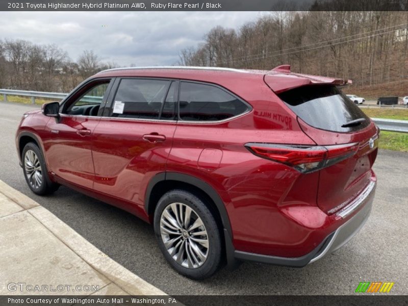 Ruby Flare Pearl / Black 2021 Toyota Highlander Hybrid Platinum AWD