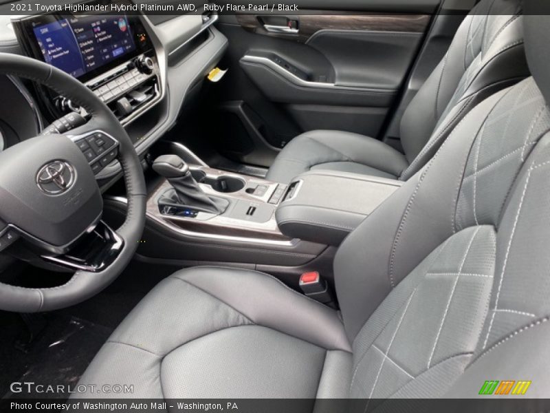 Ruby Flare Pearl / Black 2021 Toyota Highlander Hybrid Platinum AWD